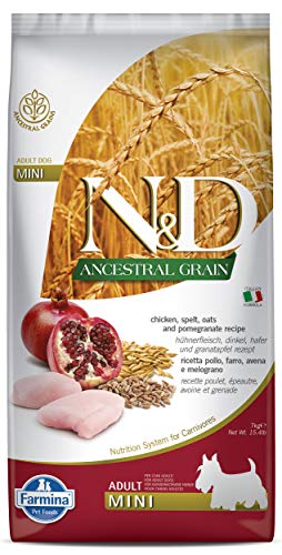 Produktbild von Farmina N&D Ancestral Grain Mini Adult Huhn & Granatapfel - 7 kg