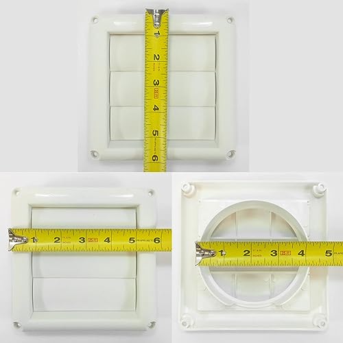 Rejilla de ventilación para aire Ventilación Plástica para pared con 3 aletas para conducto de calefacción y enfriamiento miniatura 2
