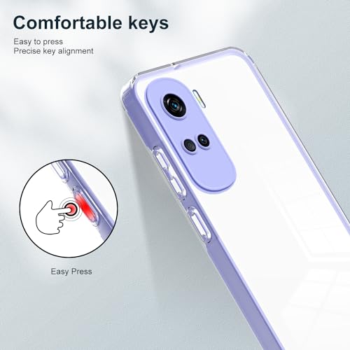 WOKEZ klart fodral för Honor 90 Lite med färgad ram - lila skydd