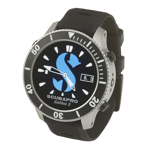 SCUBAPRO G3 Wrist Scuba Dive Computer with Bluetooth® and Watch-Style Color Display, Includes Case, Silicone Arm Strap, USB Cable, Charging Dongle and Lanyard
