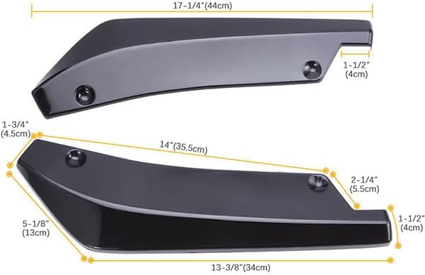 Miniatura 4 de Difusor de parachoques trasero compatible con Chevy Camaro LS LT1 SS 2002-2022 negro brillante, difusor de labios, 6 unidades