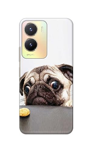 Image of PRINTFIDAA� Printed Hard Back Cover Case for Vivo T2x 5G Back Cover (Pug Dog) -2808