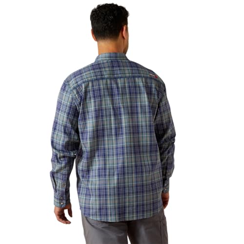 Image of ARIAT Men FR Orson Snap Work Shirt Orion Blue