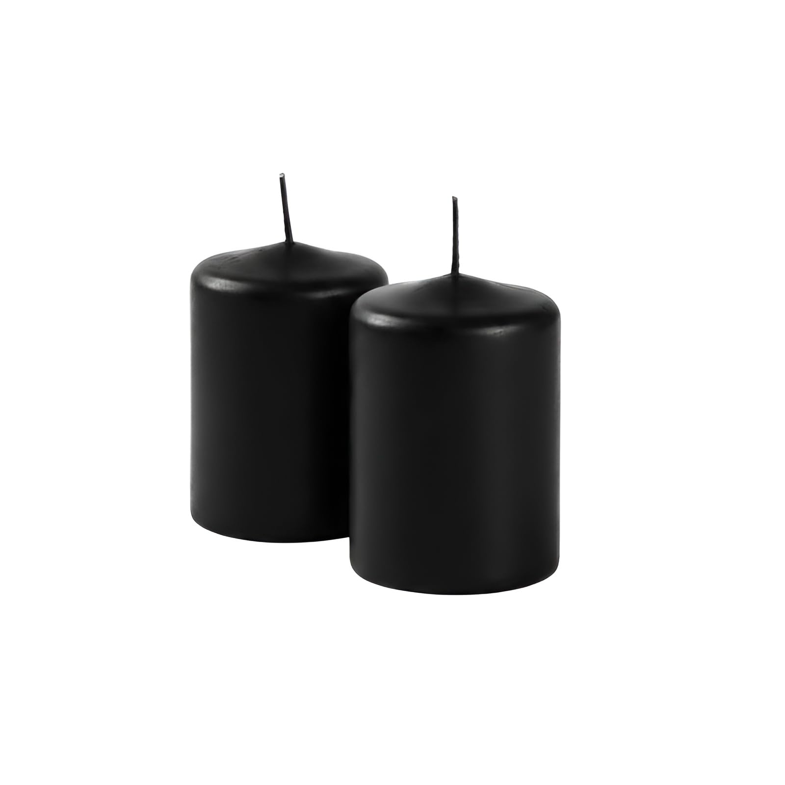 Risthò 4 x Black Candles, Diameter 7 cm, Height 10 cm