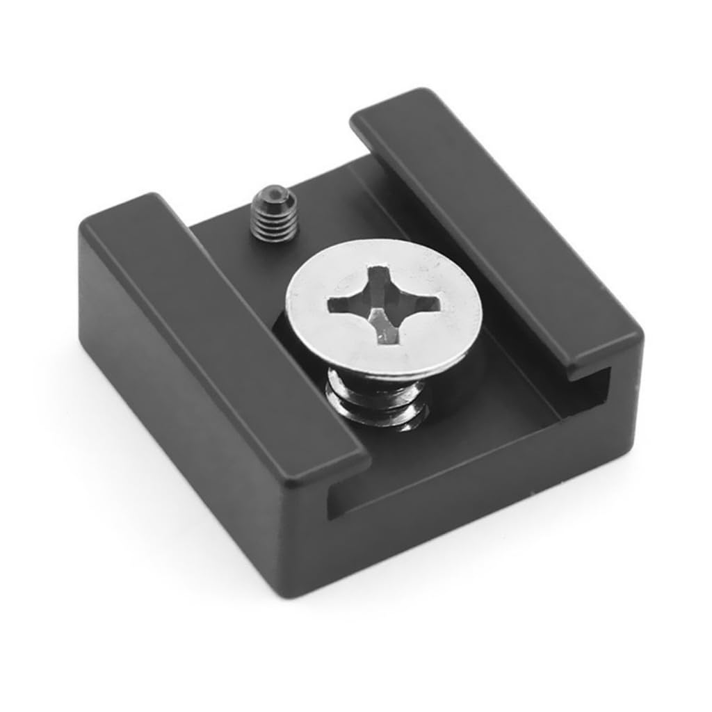 Elnwnnkc Cold Shoe Mount Adapter with 1/4inch Screw Base for DSLR Camera Cage Monitors LED Light Microphone Flashing