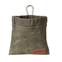 WeddHuis Freihändige Futterbeutel Hundetraining mit Karabiner, Freihändige Hundeleckerlitasche mit Automatischem Verschluss, Welpen Leckerlitasche für Hundetraining (Grün)