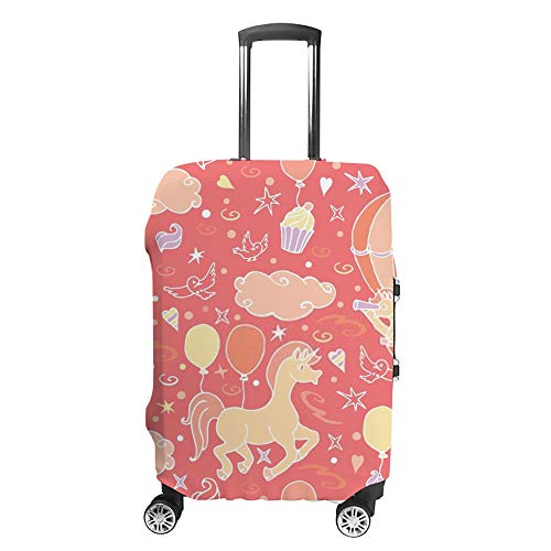 Housse de Bagage Voyage Licorne et Ballon à Air | Protection Valise Souple extensible