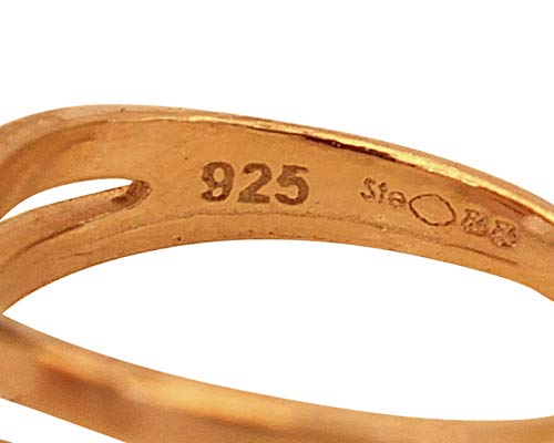 14K Yellow Gold Plated Over 925 Sterling Silver Chevron V Double Band Toe Ring/Knuckle Ring - Small, Adjustable, Dainty Handmade By Miya Jewelry Creations #TOP6