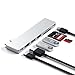 Satechi 7 in 1 USB C Hub Multiport Adapter Pro Slim, USB C Dongle, 100W Charging, 4K HDMI, USB 4, USB 3.2 Gen 2, SD/Micro Card Reader for Mac, MacBook Air/Pro M4 - Silver