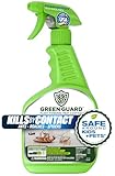 Green Guard Pest Control Spray - Indoor & Outdoor Killer of Ants, Roaches, Spiders & Other Crawling Insects, Safe Around Children & Pets, Plant-Based, Pleasant Scent (Lemongrass Blast, 32 oz)