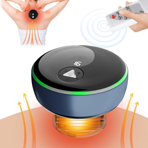 Acboor Ventosa eléctrica por infrarrojos de 16 velocidades, 3 modos, con mando a distancia, 2000 mAh, masajeador eléctrico con ventosas, máquina de terapia de ventosas, dispositivo de masaje de