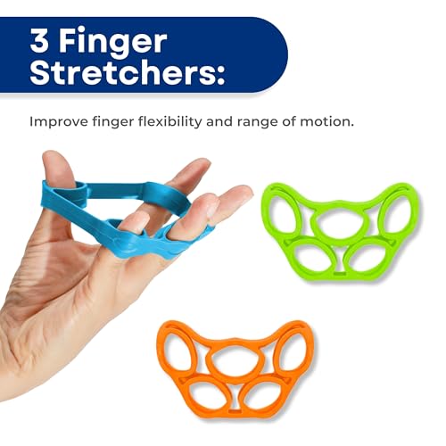 RMS Hand Grip Strengthener, Finger Exerciser, Grip Strength Trainer 6 Pieces Kit for Finger, Wrist, Carpal Tunnel, Arthritis Pain Relief. Stress Relief - Occupational Equipment for Disabled - Image 4