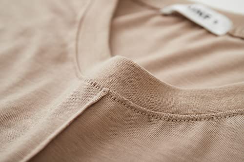 Image of YININF Men's T-Shirts Hipster Short Sleeve Solid Color Crew Neck Cotton Soft Fitted Tees