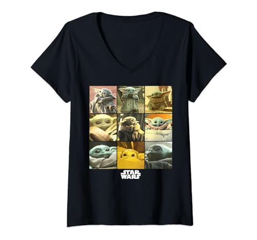 T-shirt Star Wars femme col en V The Child Box Up cadeau idéal pour fan