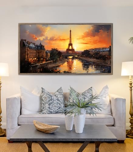Diamond Painting Grand Format Tour Eiffel et Coucher de Soleil 70x40 cm - 5
