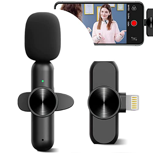 Micro cravate sans fil avec suppression du bruit, mini microphone à revers pour iPhone, iPad, enregistrement vidéo professionnel, YouTube, Vlog, podcast, entretien