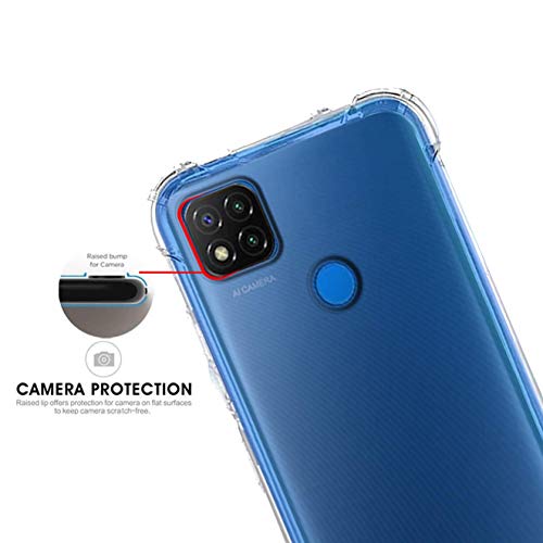Image of COVERBLACK Transparent Rubber Back Cover for Redmi 9 - M2006C3MII - Transparent