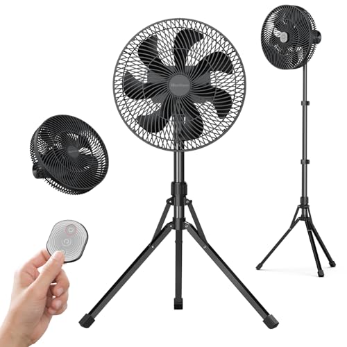 Marchpower 12in NEW Outdoor Standing Fan, Foldable Camping with Detachable Tripod 16000mAh...
