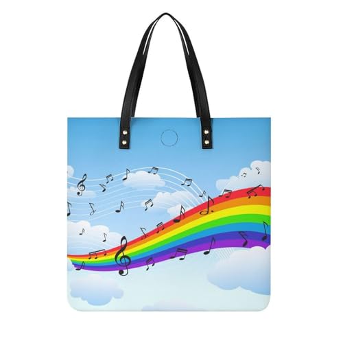Sac shopper Musique Arc-En-Ciel grand tote bag pour femmes qui cherchent un grand sac de voyage