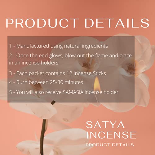 Satya Nag Champa Incense Sticks, 4 unique and premium flavours, Dragons Blood, Sandalwood - Image 3