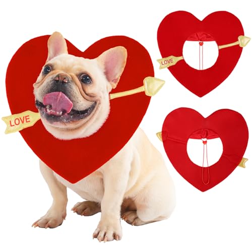 Disfraz para perro corazón rojo grande ajustable
