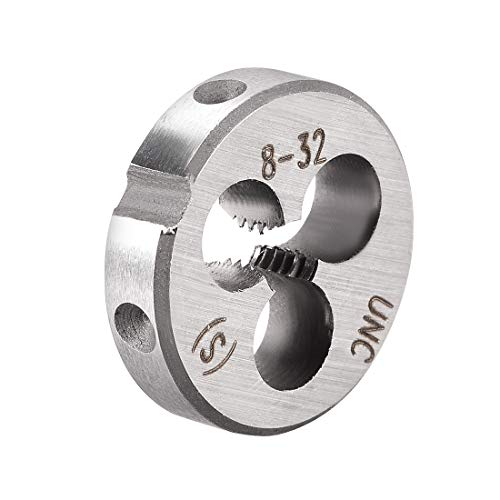 uxcell 8-32 UNC Round Die, Machine Thread Right Hand Threading Die, Alloy Tool Steel