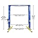 ATLAS Automotive Equipment PRO-9D 2-Post Vehicle Lift, 12' Minimum Ceiling Height, 9,000lb Capacity, Clear Floor Design, Asymmetric/Symmetric Arms, Dual Direct Drive Cylinders, for DIY/Hobbyists