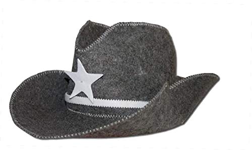 SHSH trade group Felt Banya Hat for Men Russian Banya Hat Sheriff - Russian Banya Hat - Sauna Hat Grey