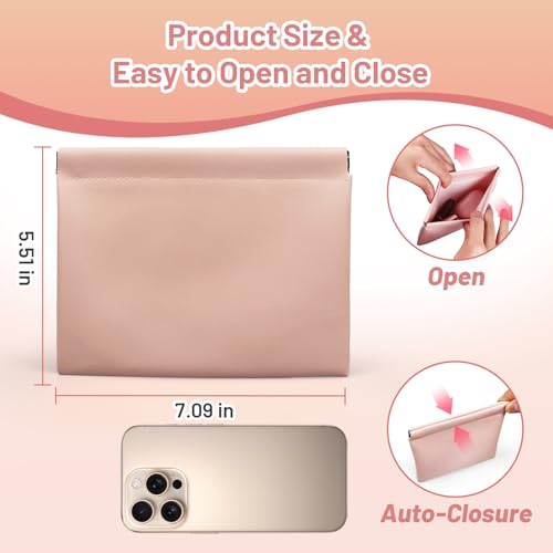 7.09″x5.51″ Small Pouches for Purse, 4PCS Cute Magnetic Mini Makeup Bag, Purse Organizers for Inside Large Storages, Organize Cosmetic, Lipstick, Jewelry,Coins in Women's Handbag3