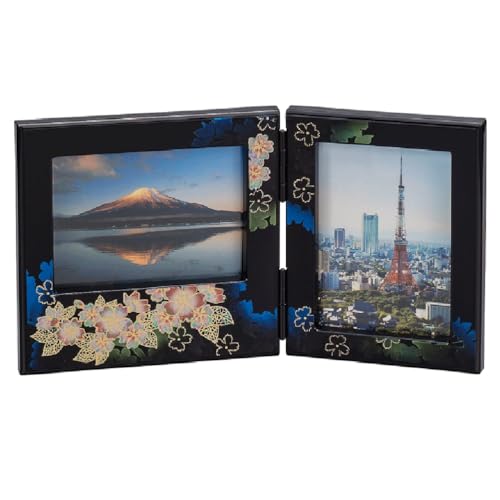 山中漆器 山中塗 ダブルピクチャー 写真立て (輝桜)