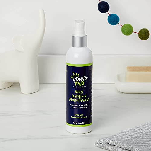 Young King Hair Care Kids Leave-In Conditioner For Boys | Detangle, Hydrate And Soften Natural Curls | Plant-Based And Harm-Free | 8 Oz #TOP7