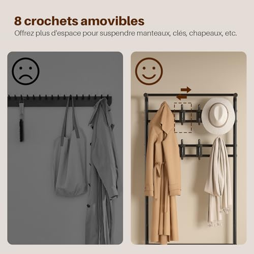 Porte-manteau 16 crochets et meuble chaussures pour optimiser votre entrée - 5