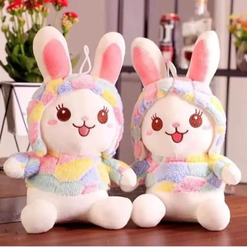 Image of Flufies Plush Toys - Snuggly and Aesthetic Stuff Plush Toys and Baby Toys - Soft Toys for Baby Girl and Baby Boy - Soft Toys for Girlfriend Gift (Colorful Rabbit)