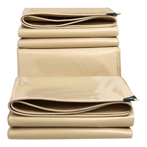 Lona de PVC impermeable beige cubierta multiusos resistente intemperie 2