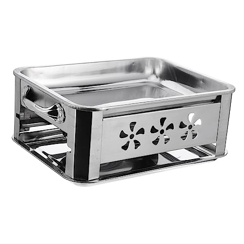 TOGEVAL Barbacoa Inoxidable Grueso con Parrilla Extraíble para Camping Jardín y Familiar Multifuncional para Carne Pescado y Verduras