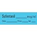 PDC AN-122 Anesthesia Removable Tape with Date, Time & Initial, Sufentanil Mg/Ml, 1/2