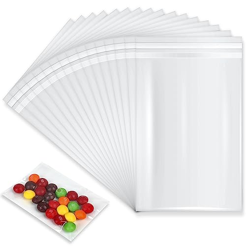 Clear Resealable Cellophane Bag 100 PCS Small Self Seal Adhesive Bags Plastic Little Sealed Cookie Bags Gift Clear Opp Cellophane Bag for Sweet Cake Sweetie Sandwich Jewelry (2.4x 2.4(6x6cm))