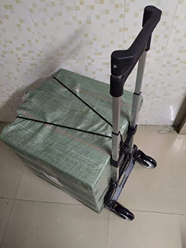 Image of 80 Kg 2-Wheel Stainless Steel Folding Hand Luggage Trolley Alluminium Cart (Standard, Silver) - Compact, Versatile, and Durable for Easy Transportation and Heavy Loads