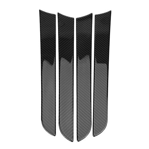 KIMISS 4 Pcs Door Side Carbon Fiber Decorative Cover Trim Frame Stickers for A4 B8 2007-2016