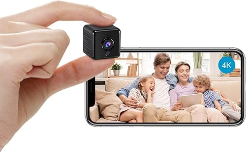 AOBOCAM Mini Camera for Home 4K HD Indoor 5H Battery Life Mini Wireless WiFi Security Camera APP Control Smallest Surveillance Camera for Room Nanny Cam with Motion Detection Night Vision (Black 1) - Image 3