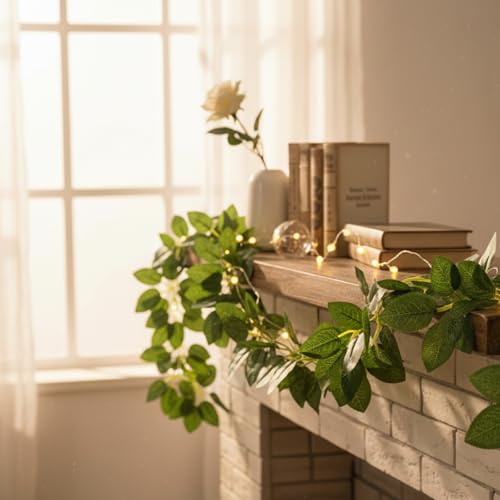 Hojas de rosa artificiales para decoración del hogar y centros de mesa DIY 4