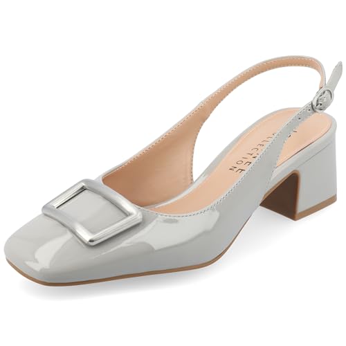 Journee Collection Women's Everlee Adjustable Slingback Pumps