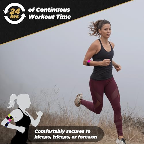 Scosche Rhythm R+2.0: Waterproof/Dustproof Armband with ANT+ & BLE Bluetooth Smart for Hyper Accurate Workout Heart Rate Monitoring with Wahoo, Peloton, LED Monitor, DDP Yoga, Strava - Image 5