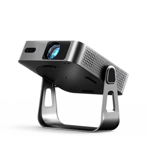 VOPLLS Smart Mini Projector with WiFi and Bluetooth, Officially-Licensed App, Native 1080P, 4K Support Home Movie Projector, Thinnest 1.8” Portable Ou