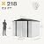 DWVO 8x6FT Outdoor Storage Shelter, Roomy Steel Tool Shed with Secure Entrances & Air Circulation for Patio, Lawn, and Backyard, Ideal for Storing Garden Gear, Lawn Tools, and Bikes, White