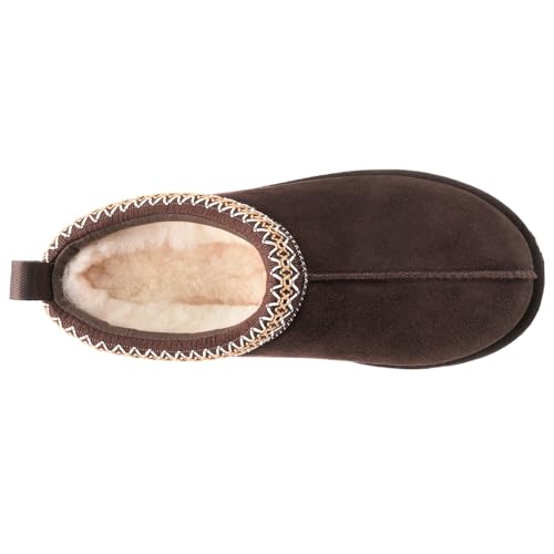 Parfeying Men’s Sheepskin Slippers with Shearling Fur Lining, Genuine Suede Upper, Cozy Fuzzy House Shoes for Indoor Outdoor, Memory Foam Winter Slip-On3