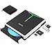 Produktbild NOLYTH Externes Blu ray Laufwerk USB C, Bluray Brenner Extern USB 3.0 mit SD/TF Slot/USB Ports/Tasche, Tragbar Externe Blu-ray CD DVD Laufwerke für Laptop PC Mac Windows 11 MacBook Linux, Ultra HD 3D