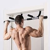 HOMCOM Pull-Up Bar for Doorway, Home Fitness Door Horizontal Push up Bar for Indoor Gym Upper Body Workout, Grey