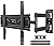 USX MOUNT Corner TV Wall Mount for 26-60 Inch TVs up to 80 lbs, Single Articulating Arm, Full Motion TV Wall Mount Bracket with Swivel and Tilt, Max VESA 400x400mm