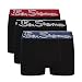 Produktbild Herren Ben Sherman Boxershorts in Schwarz | Trunks aus weicher Baumwolle mit kontrastierendem elastischem Bund | Bequeme und atmungsaktive Unterwäsche - Dreierpack